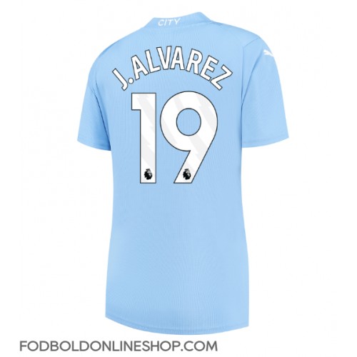 Manchester City Julian Alvarez #19 Hjemmebanetrøje Dame 2023-24 Kortærmet